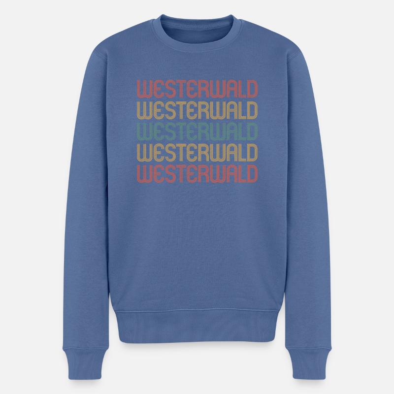 Westerwald - Männer Premium Bio Pullover - Taubenblau