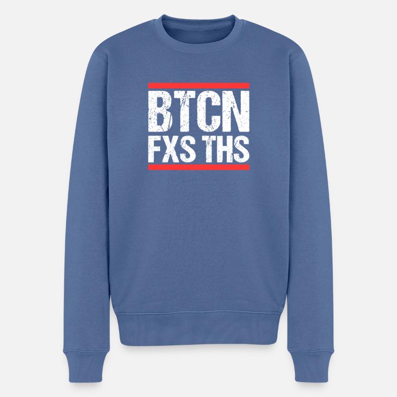 Bitcoin Fixes this - Männer Premium Bio Pullover - Taubenblau