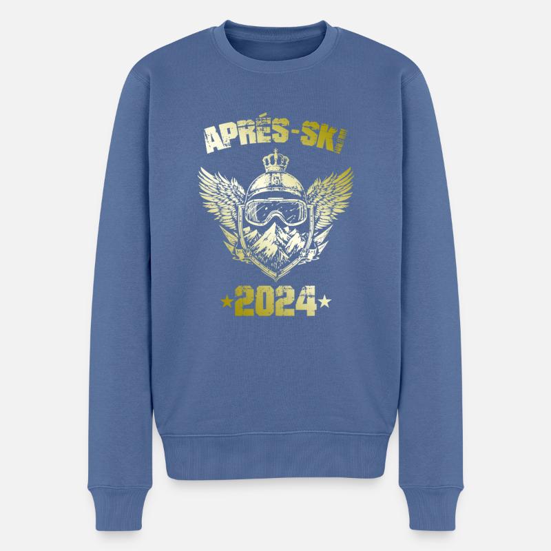 Après-ski 2024 - Pull Premium bio Homme - bleu pigeon