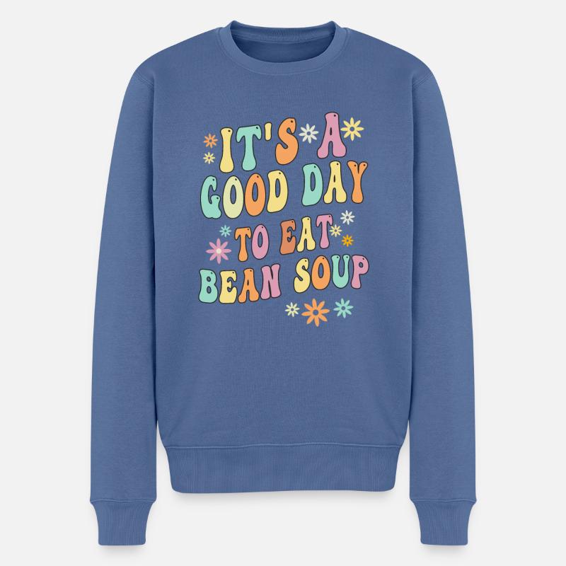 Soupe aux haricots - Pull Premium bio Homme - bleu pigeon