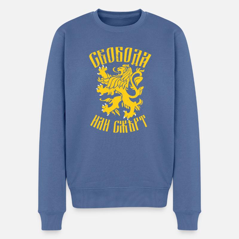 Bulgarien Balkanland Sofia Bulgare Urlaub - Männer Premium Bio Pullover - Taubenblau