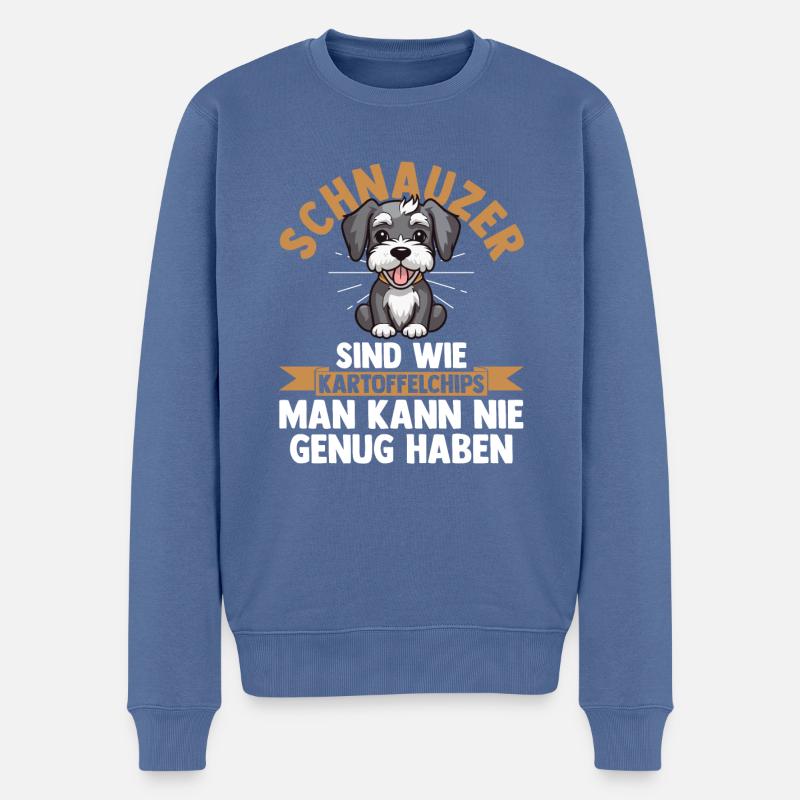 Riesenschnauzer Hund Schnauzer - Männer Premium Bio Pullover - Taubenblau