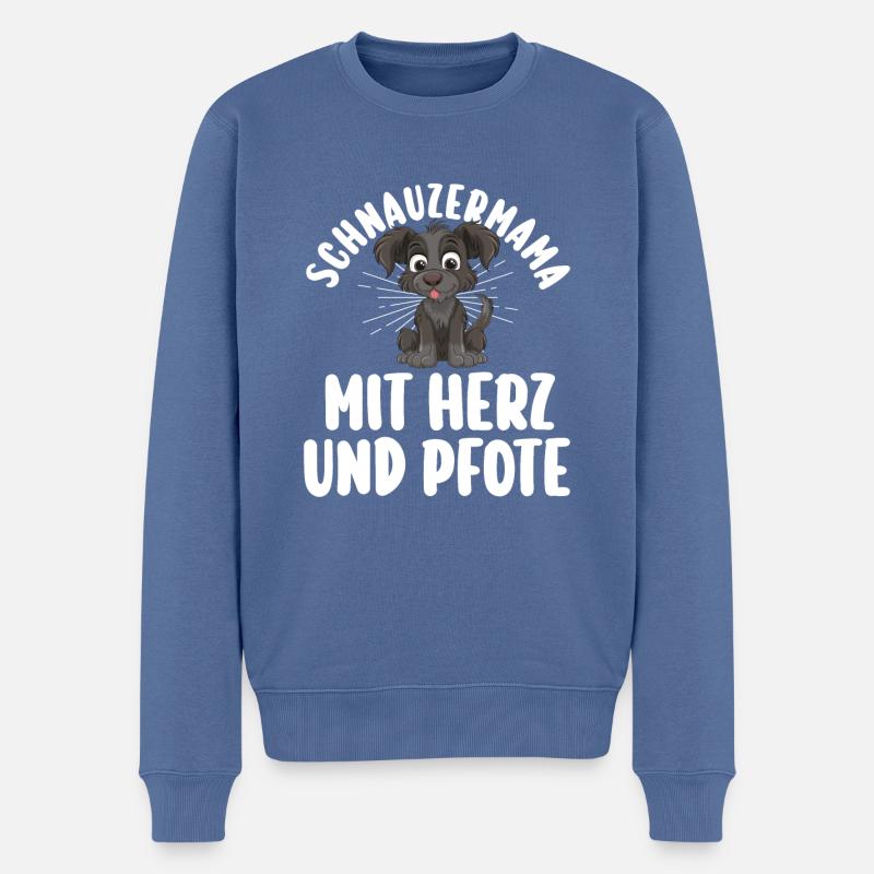 Schnauzer géant Schnauzer chien - Pull Premium bio Homme - bleu pigeon