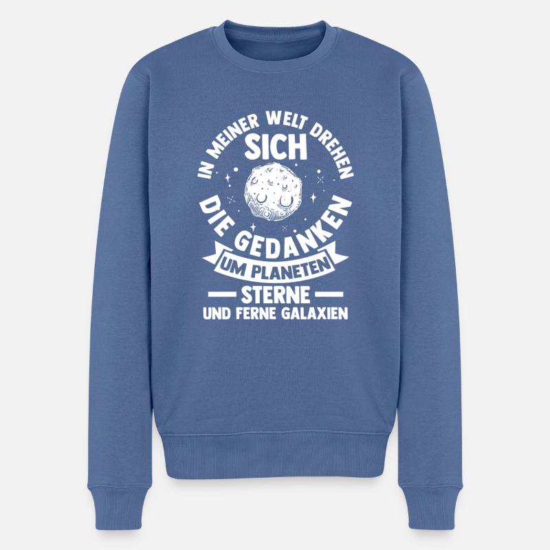 Astrologie, Astrologue, Astronaute, Univers, Espace - Pull Premium bio Homme - bleu pigeon