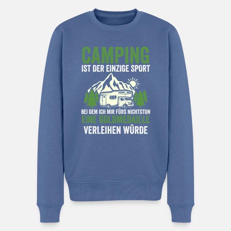 Camping-car Camping-car Camping Camping - Pull Premium bio Homme - bleu pigeon