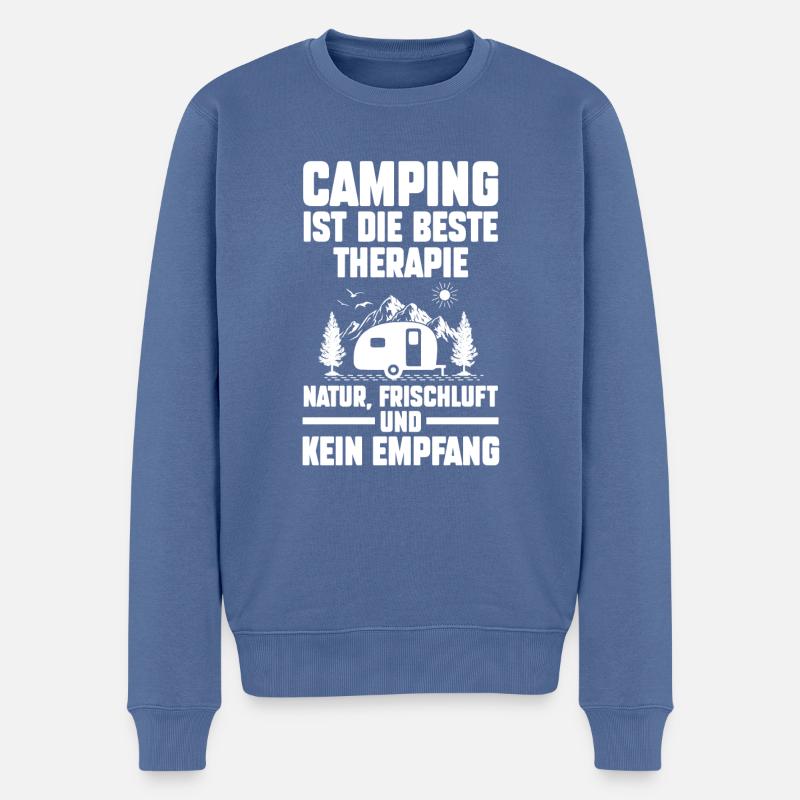 Camping-car Camping-car Camping Camping - Pull Premium bio Homme - bleu pigeon