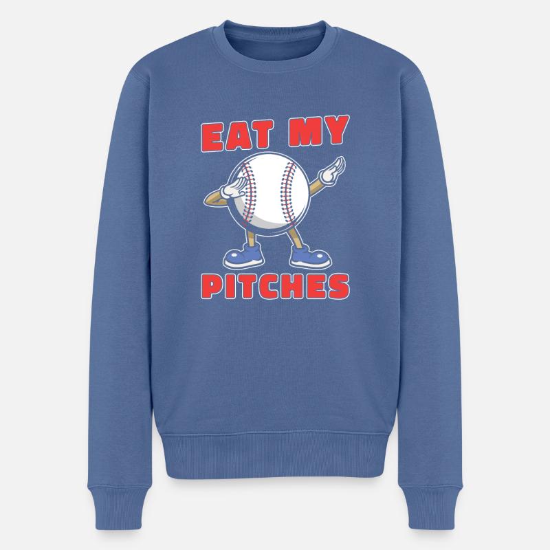 Base-ball - Pull Premium bio Homme - bleu pigeon