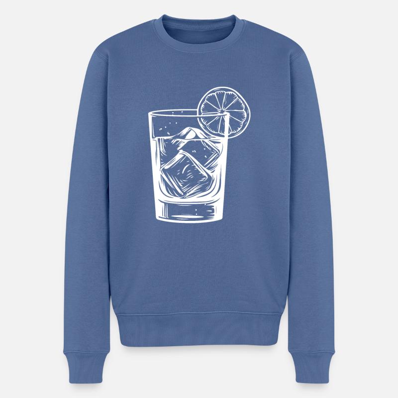 Boisson à la limonade - Pull Premium bio Homme - bleu pigeon