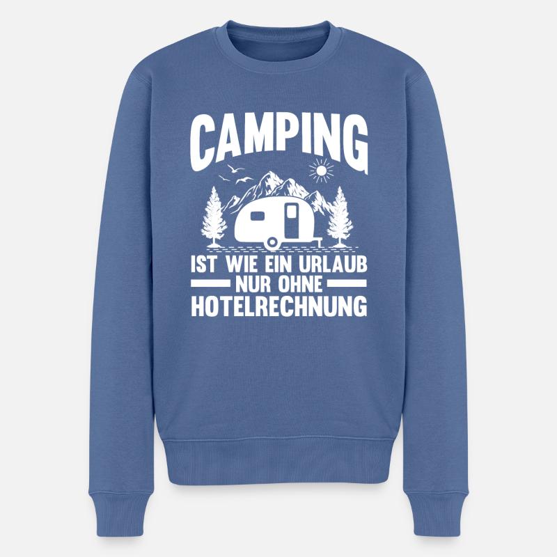Camping-car Camping-car Camping Camping - Pull Premium bio Homme - bleu pigeon
