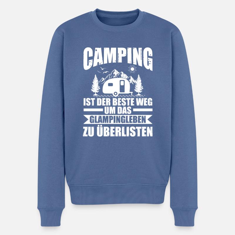 Camping-car Camping-car Camping Camping - Pull Premium bio Homme - bleu pigeon