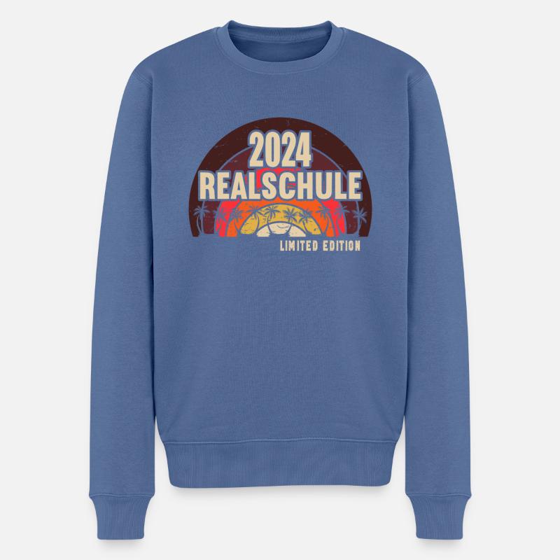 Realschule Junge Mädchen Realschule 2024 - Männer Premium Bio Pullover - Taubenblau