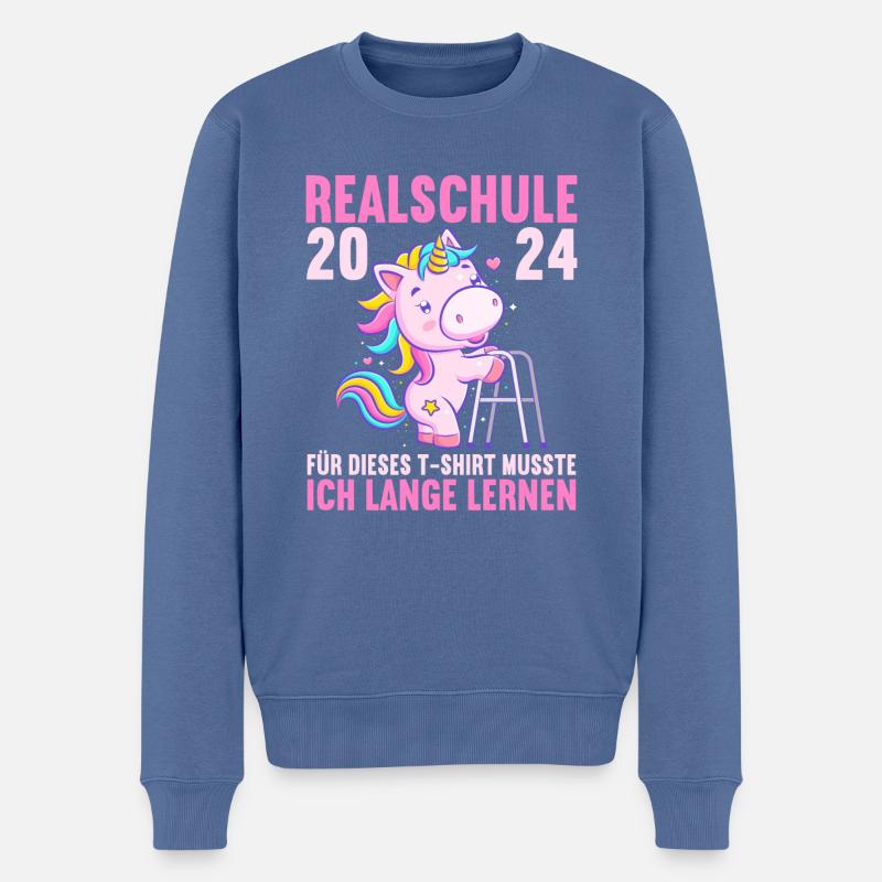 Lycée Jeunes Filles Lycée 2024 - Pull Premium bio Homme - bleu pigeon