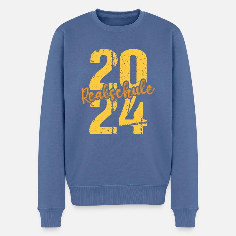 Lycée Jeunes Filles Lycée 2024 - Pull Premium bio Homme - bleu pigeon