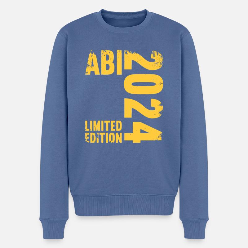 Abitur Junge Mädchen Abi Abitur 2024 - Männer Premium Bio Pullover - Taubenblau
