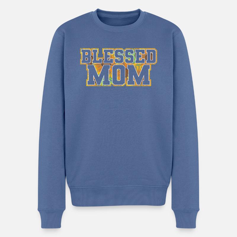 Sonnenblumen Mama Tournesol Maman - Pull Premium bio Homme - bleu pigeon