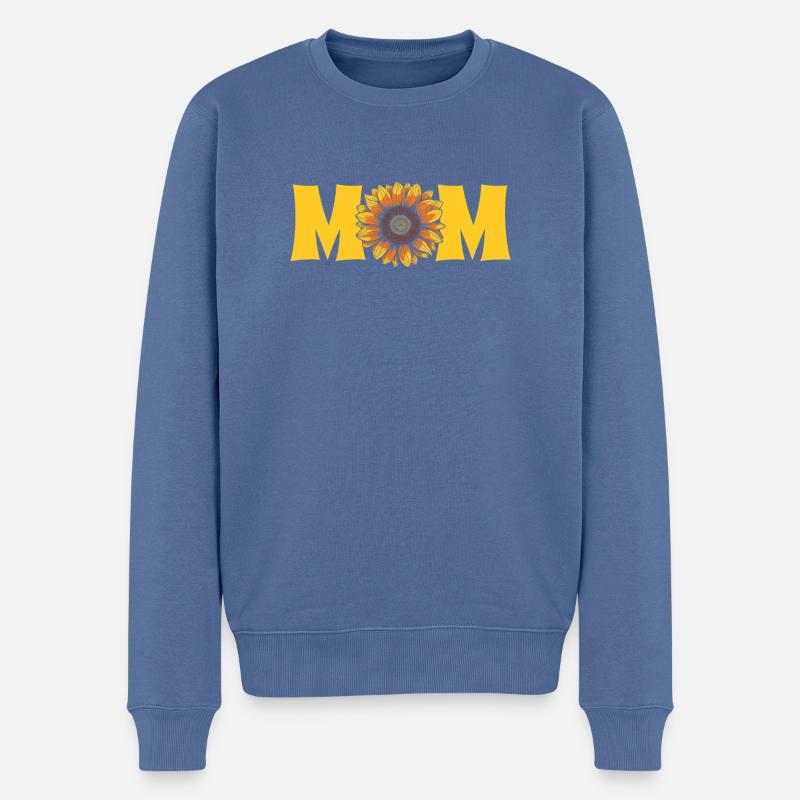 Sonnenblumen Mama Mutter Maman tournesol - Pull Premium bio Homme - bleu pigeon
