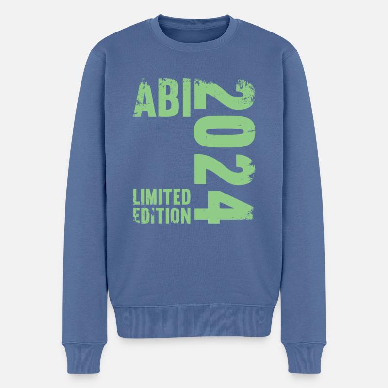 Abitur Junge Mädchen Abi Abitur 2024 - Männer Premium Bio Pullover - Taubenblau