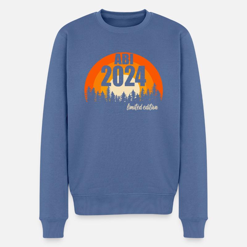 Abitur Junge Mädchen Abi Abitur 2024 - Männer Premium Bio Pullover - Taubenblau