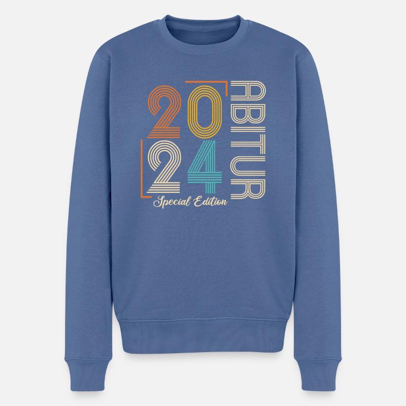 Abitur Junge Mädchen Abi Abitur 2024 - Männer Premium Bio Pullover - Taubenblau