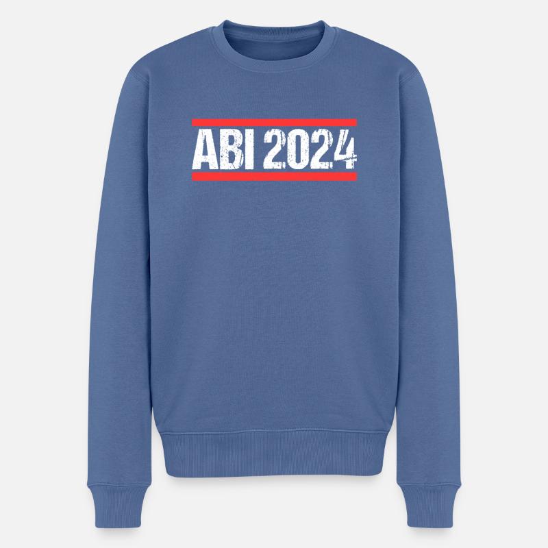 Abitur Junge Mädchen Abi Abitur 2024 - Männer Premium Bio Pullover - Taubenblau