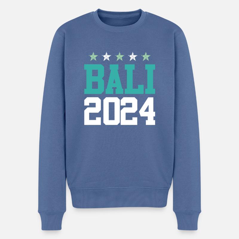 Circuits à Bali 2024 - Pull Premium bio Homme - bleu pigeon