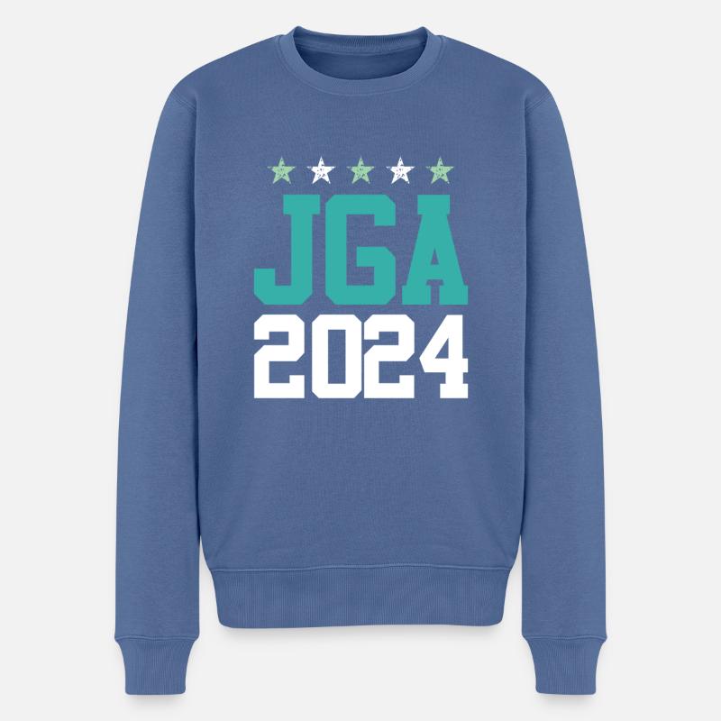Jga 2024 Junggesellenabschied - Männer Premium Bio Pullover - Taubenblau