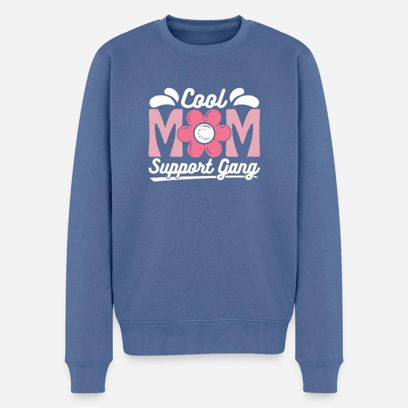 Maman Soutien Maman - Pull Premium bio Homme - bleu pigeon