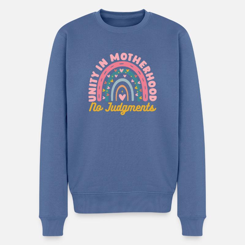 Mama Mutter Soutien Maman - Pull Premium bio Homme - bleu pigeon