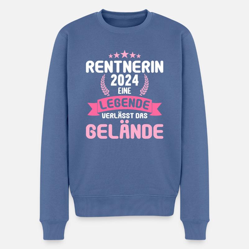 Ruhestand Pension Rentnerin Rentner Rente 2024 - Männer Premium Bio Pullover - Taubenblau