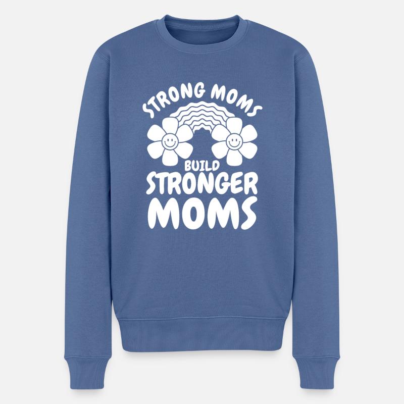 Maman Soutien à la maman - Pull Premium bio Homme - bleu pigeon