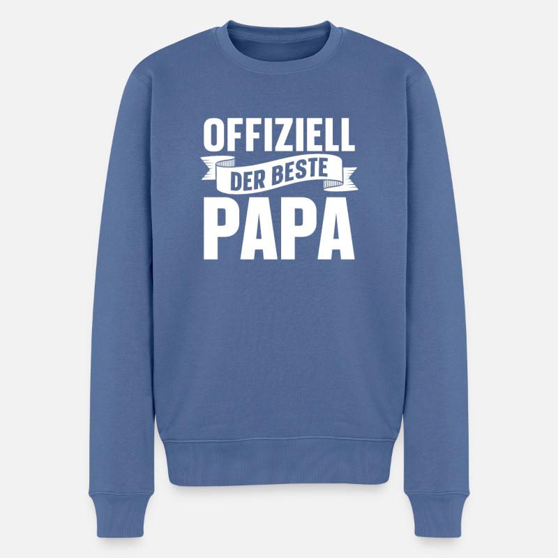 Vater Papa Meilleur Papa - Pull Premium bio Homme - bleu pigeon