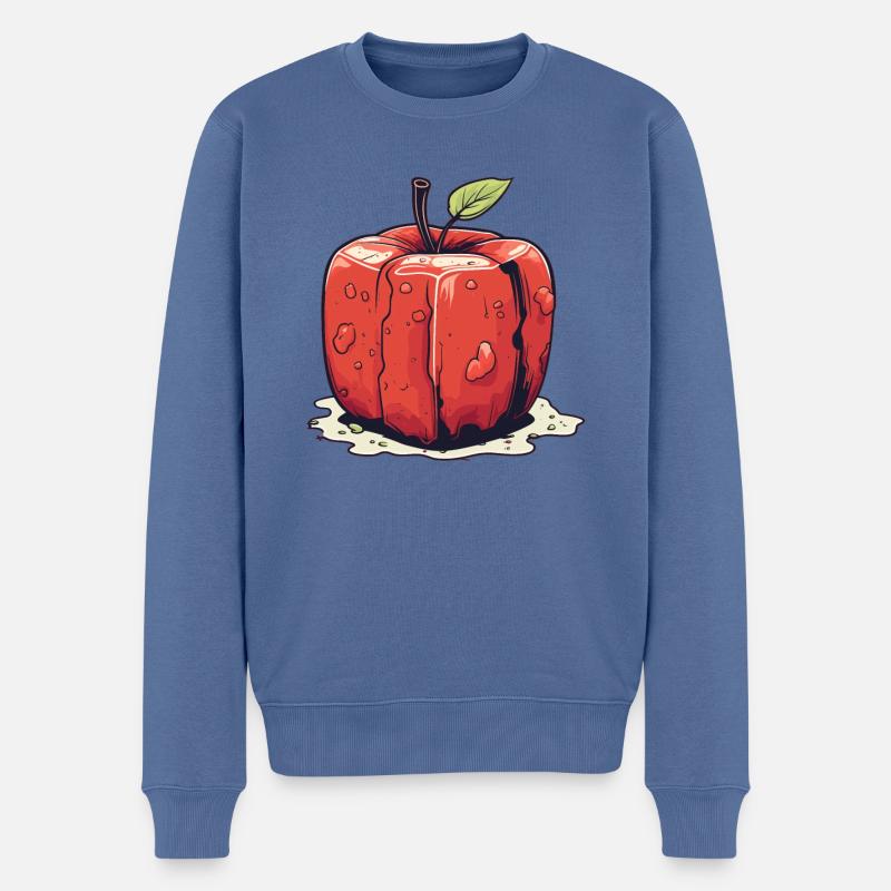 Würfel Apfel Cube Apple - Pull Premium bio Homme - bleu pigeon