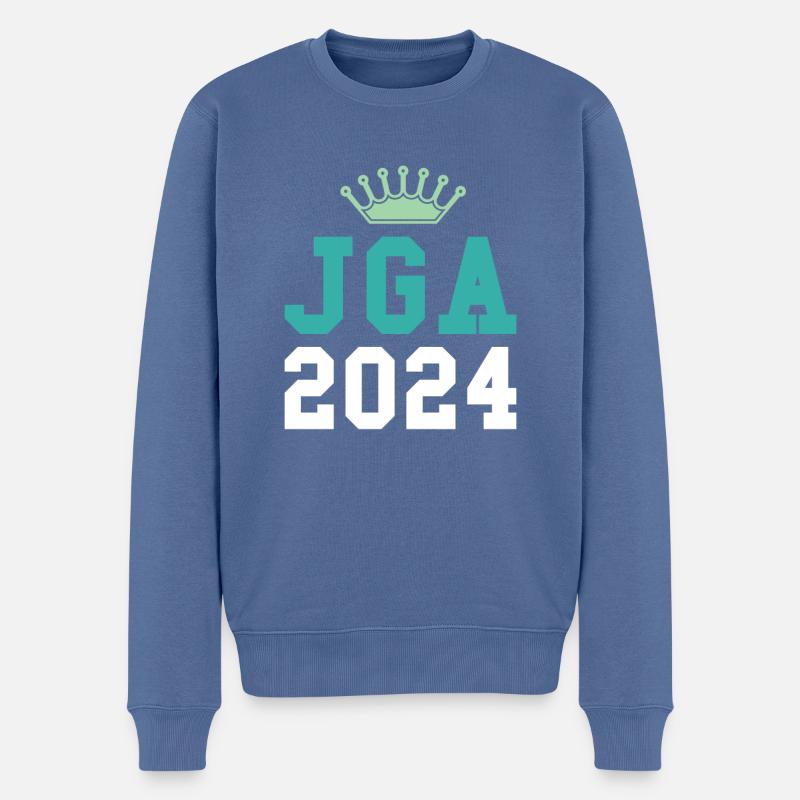 Jga 2024 Junggesellenabschied - Männer Premium Bio Pullover - Taubenblau