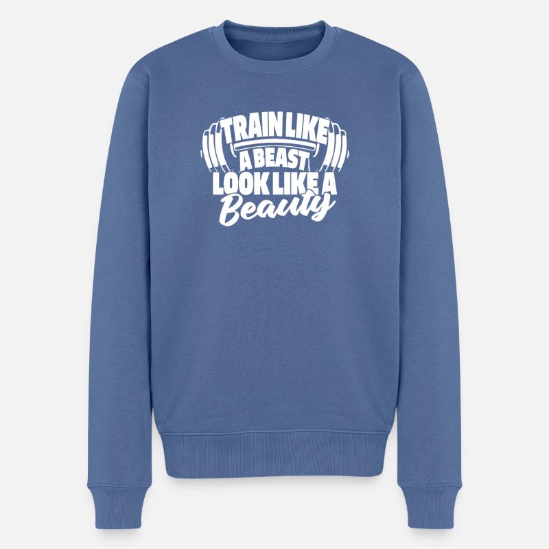 Gewichtheben Gewichtheber - Männer Premium Bio Pullover - Taubenblau