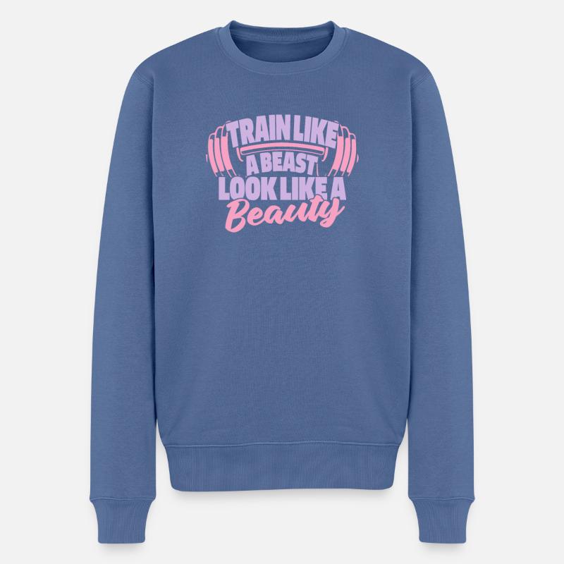Gewichtheben Gewichtheber - Männer Premium Bio Pullover - Taubenblau