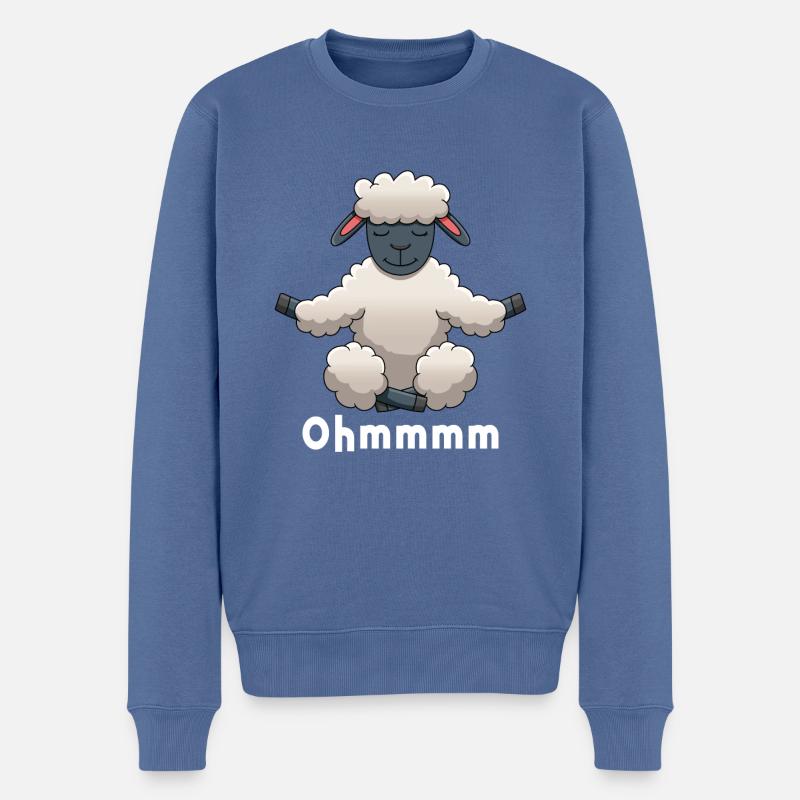 Yoga, Méditer, Conscience, Méditation - Pull Premium bio Homme - bleu pigeon