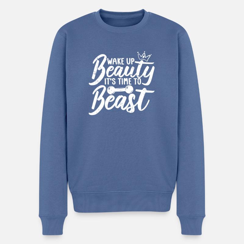 Gewichtheben Gewichtheber - Männer Premium Bio Pullover - Taubenblau