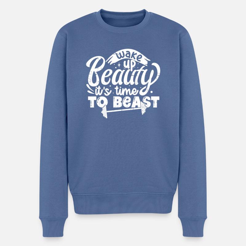 Gewichtheben Gewichtheber - Männer Premium Bio Pullover - Taubenblau