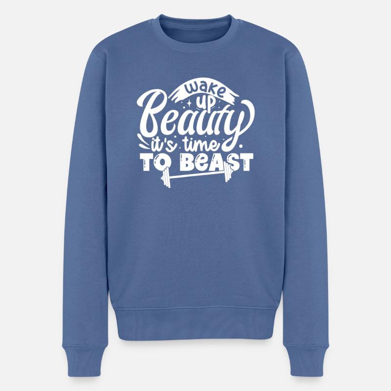 Gewichtheben Gewichtheber - Männer Premium Bio Pullover - Taubenblau