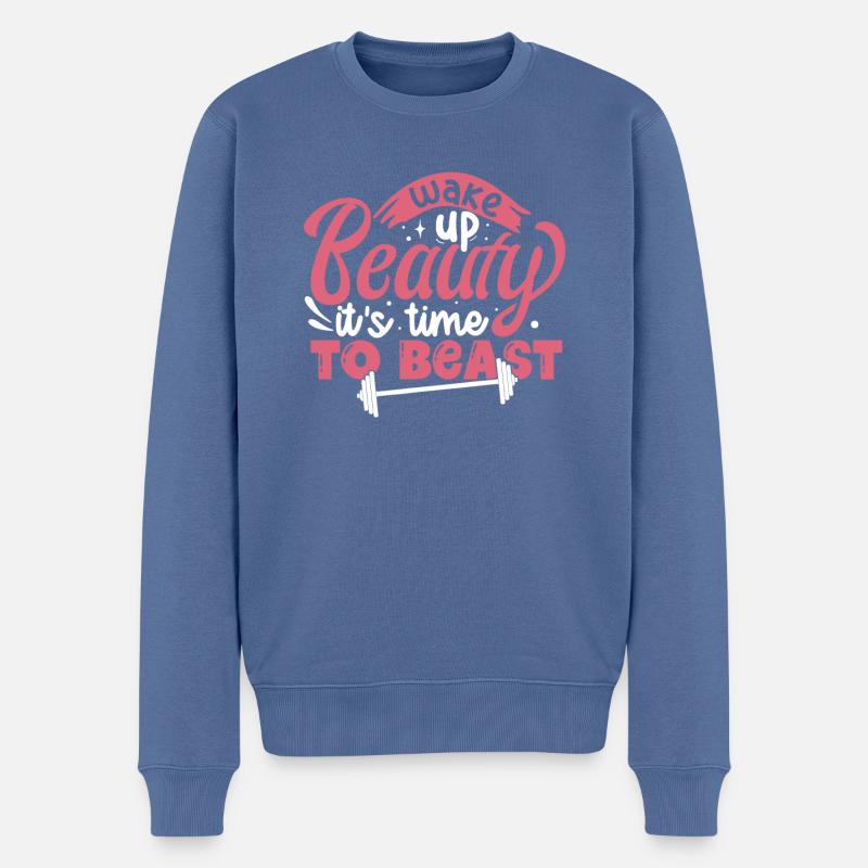 Gewichtheben Gewichtheber - Männer Premium Bio Pullover - Taubenblau