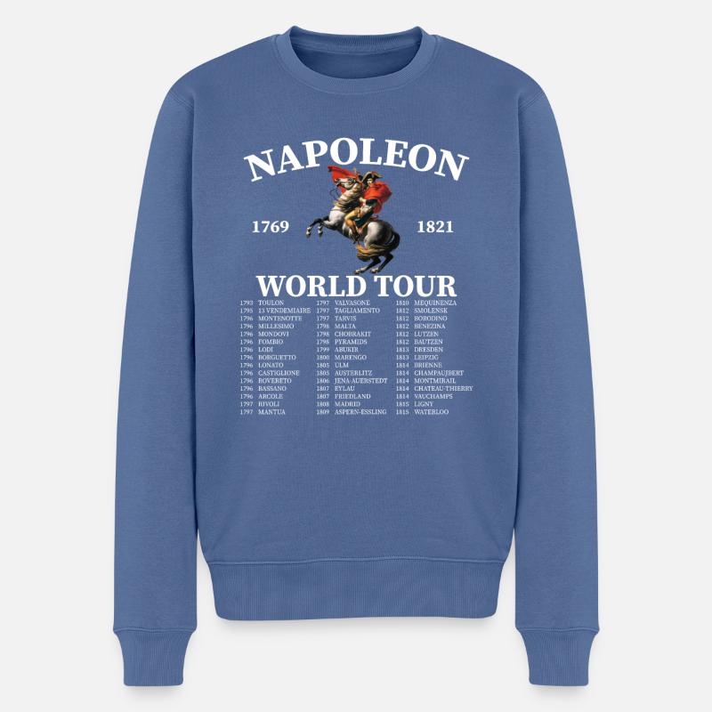 Napoleon Weltreise - Männer Premium Bio Pullover - Taubenblau