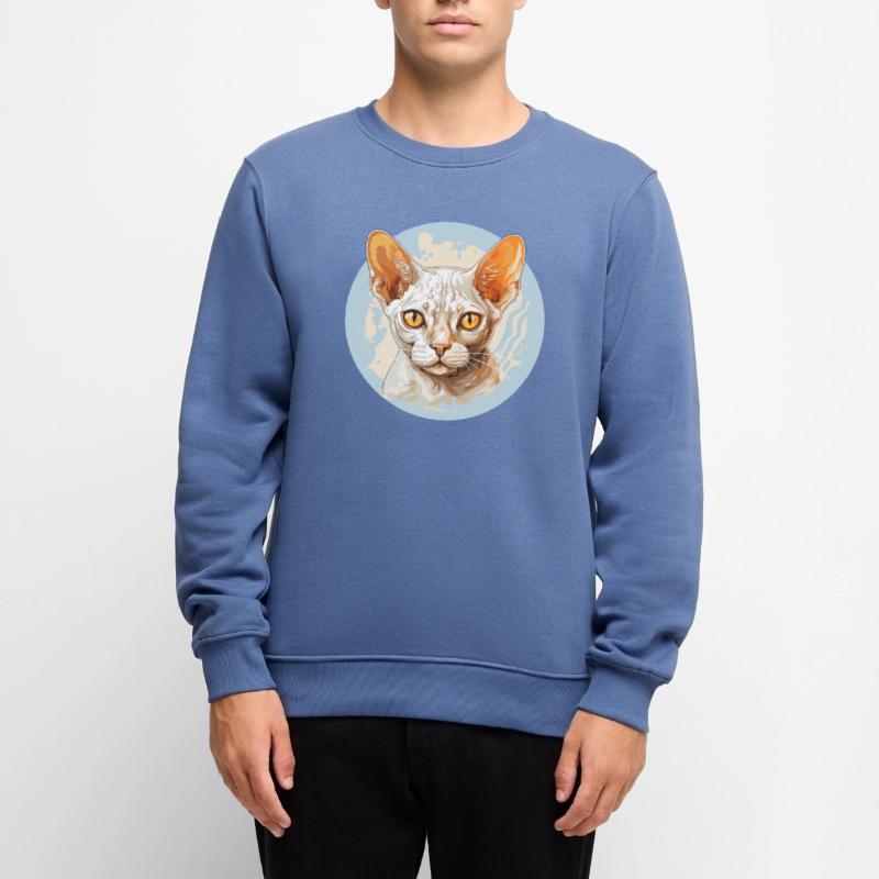 Chaton Devon Rex Chat Devon Rex Pull Premium bio Homme
