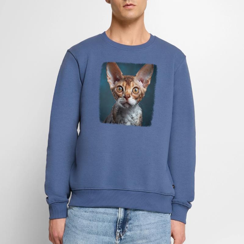 Devon Rex Kätzchen Devon Rex Katze Männer Premium Bio Pullover