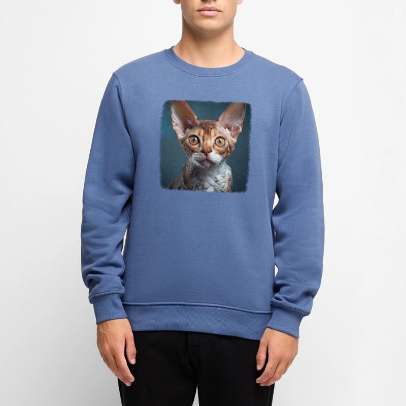 Devon Rex Kitten Devon Rex Cat Men's Premium Organic Jumper