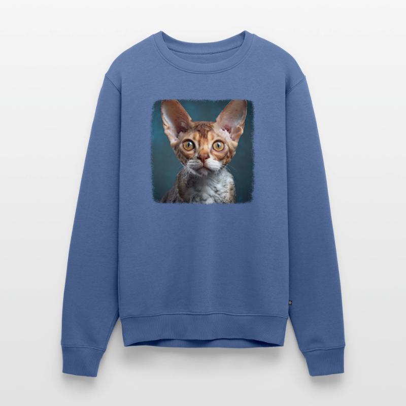 Devon Rex Kätzchen Devon Rex Katze Männer Premium Bio Pullover