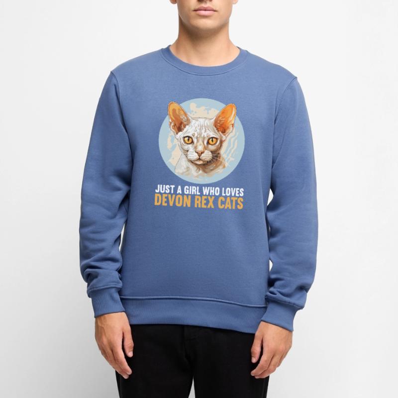 Devon Rex Kätzchen Devon Rex Katze Männer Premium Bio Pullover