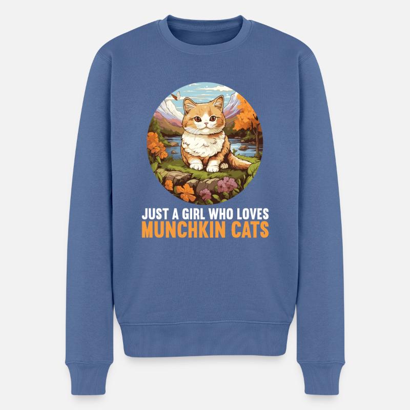 Munchkin Chaton Munchkin Chat - Pull Premium bio Homme - bleu pigeon