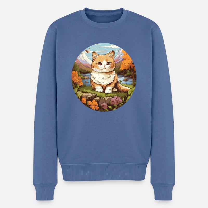 Munchkin Chaton Munchkin Chat - Pull Premium bio Homme - bleu pigeon