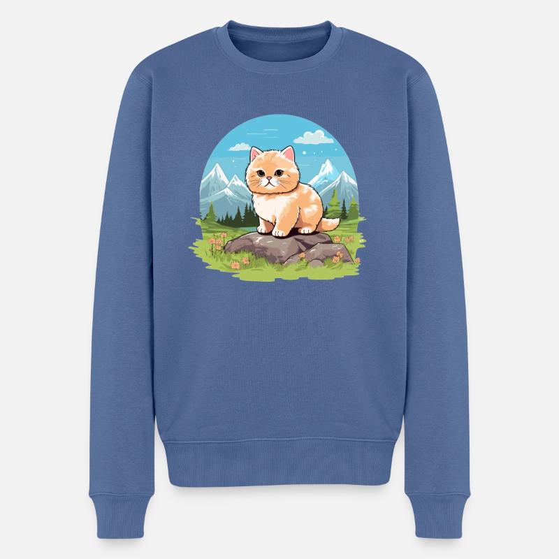 Munchkin Chaton Munchkin Chat - Pull Premium bio Homme - bleu pigeon