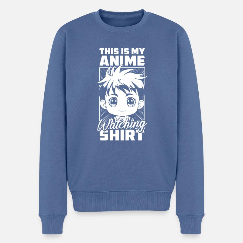 Manga d’anime - Pull Premium bio Homme - bleu pigeon
